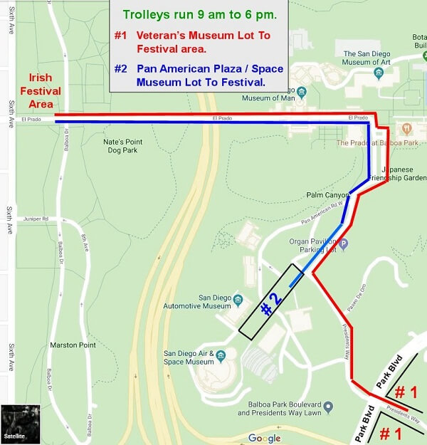 Parking and Shuttle Routes Map