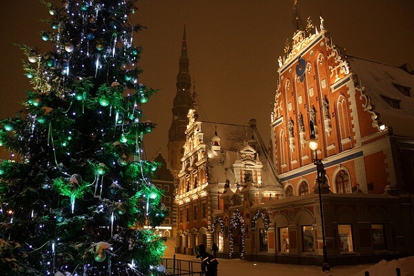 Christmas Tree Tradition in Riga, Latvia