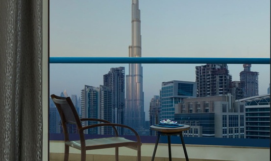 Burj Khalifa Fireworks View from Radisson Blue Hotel Waterfront Dubai