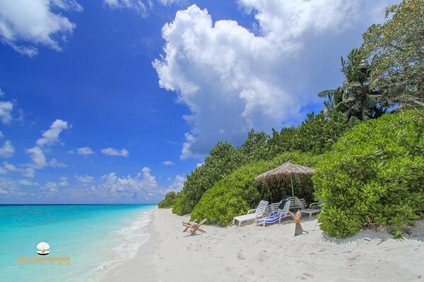 Beach Area at Holiday Haven Ukulhas Maldives