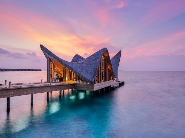 JOALI Maldives Overwater Villas and Arrival Jetty in Raa Atoll