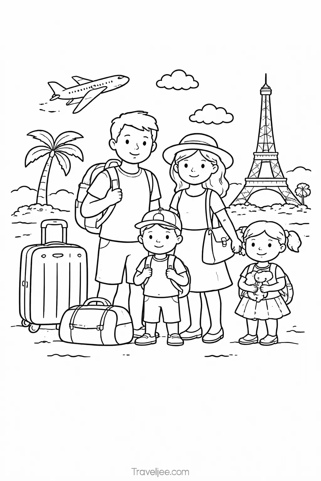 Family holiday at famous landmarks